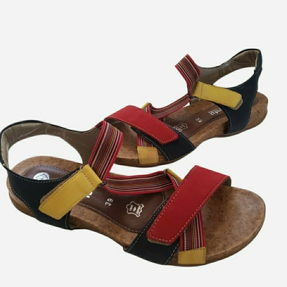 Remonte Colorful Strappy Sandals Size 39 Adjustable Strap Comfort - Picture 2 of 12